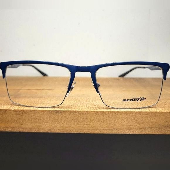 NEW Rx'able Eyeglass Frame, ARNETTE, blue metal 54-18-140 lightweight glasses - Picture 1 of 7